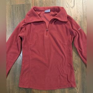 Columbia Women's Red Mauve Quarter Zip Sweater